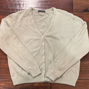 Brandy Melville Oversized V-Neck Cardigan - Light Green (no size)